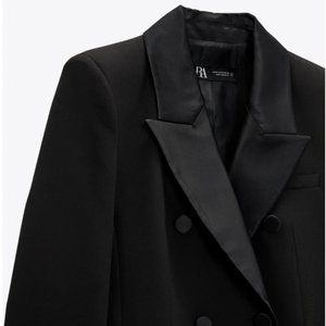 Zara double breasted tuxedo jacket  women NEW with tags